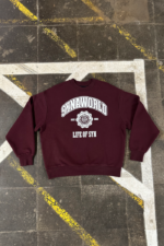VARSITY CREW SHORT SET - BURGUNDY