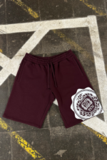 VARSITY CREW SHORT SET - BURGUNDY