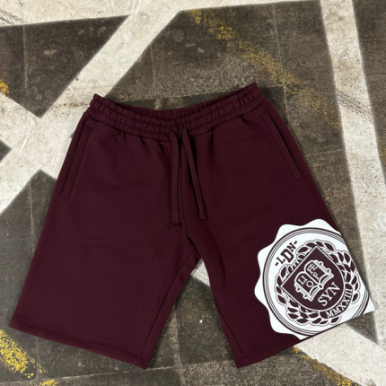VARSITY CREW SHORT SET - BURGUNDY