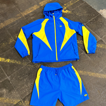 VORTEX WOVEN SHORT TRACKSUIT – BLUE/YELLOW